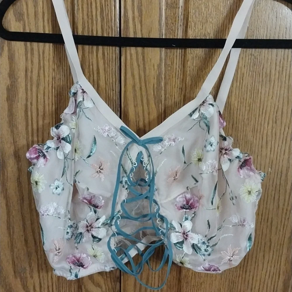 Victoria's Secret NWT Dream‎ Angels Lace-up Embroidered Corset Bra Size XXL